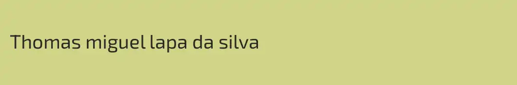 Thomas miguel lapa da silva